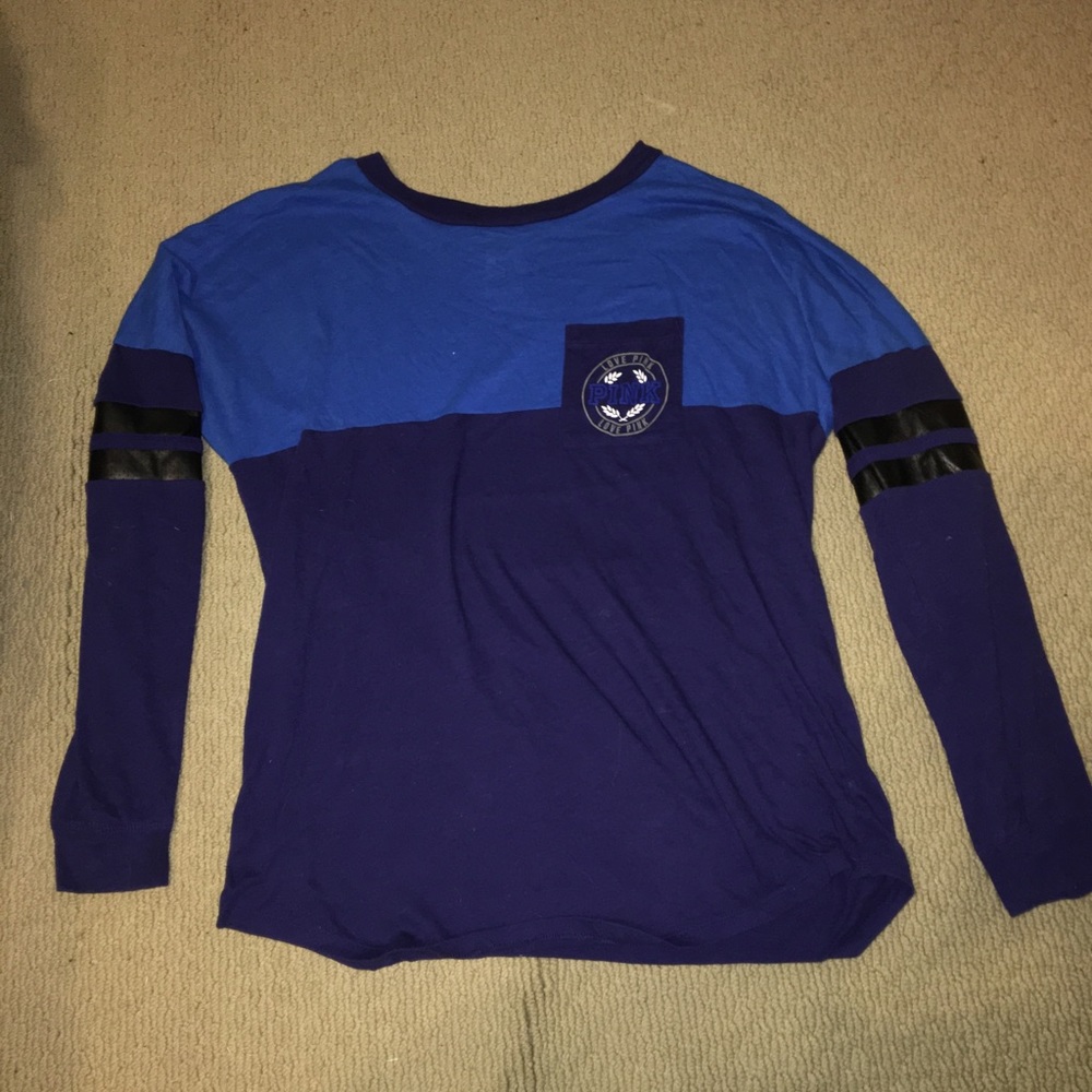 Navy and blue pink shirt